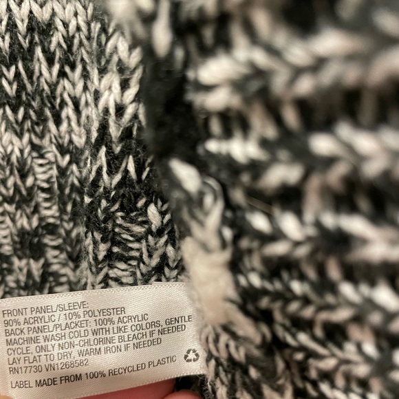 Mossimo Supply Co. by Target Black & White Cardigan Sweater Size Large - Picture 3 of 6